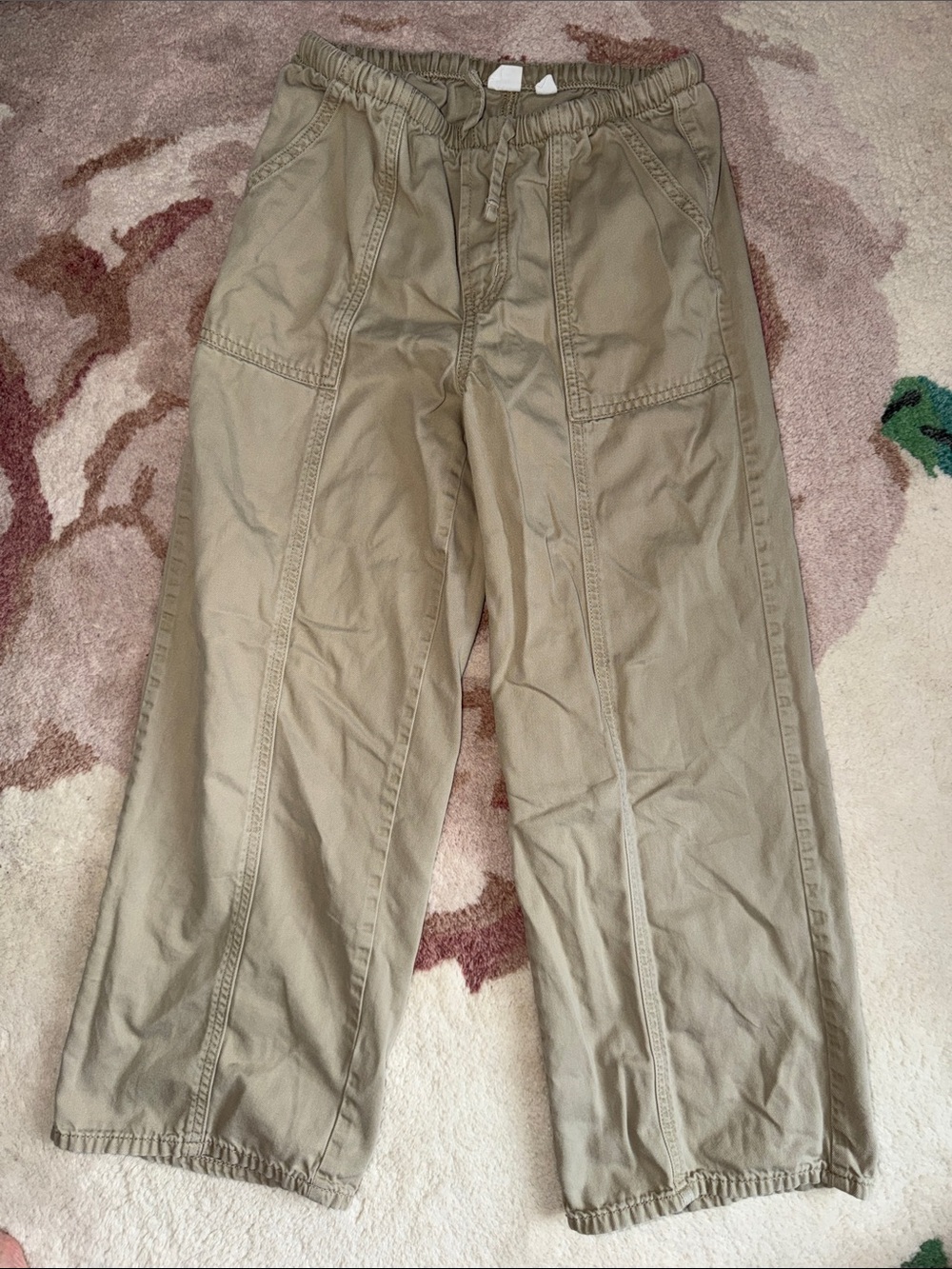GAP Kids Khaki Cargo Pants with Elastic Waist